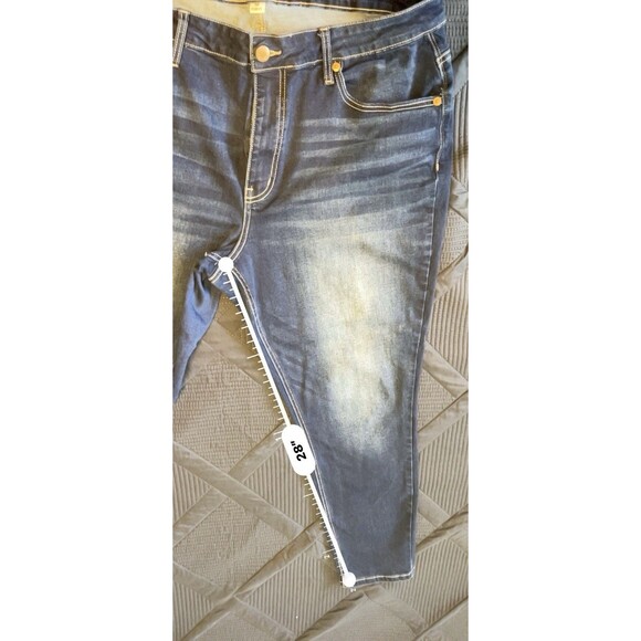 Copper Flash Jeans Curvy Ankle Skinny Midrise Stretch Women’s Size 16 - Picture 10 of 12